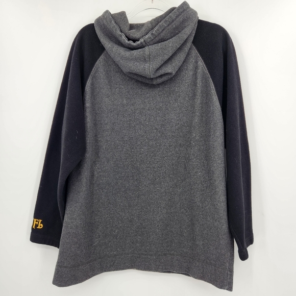 NFL Pittsburgh Steelers Fleece Pullover Hoodie Sweatshirt Size Large Gray Black - Picture 6 of 6